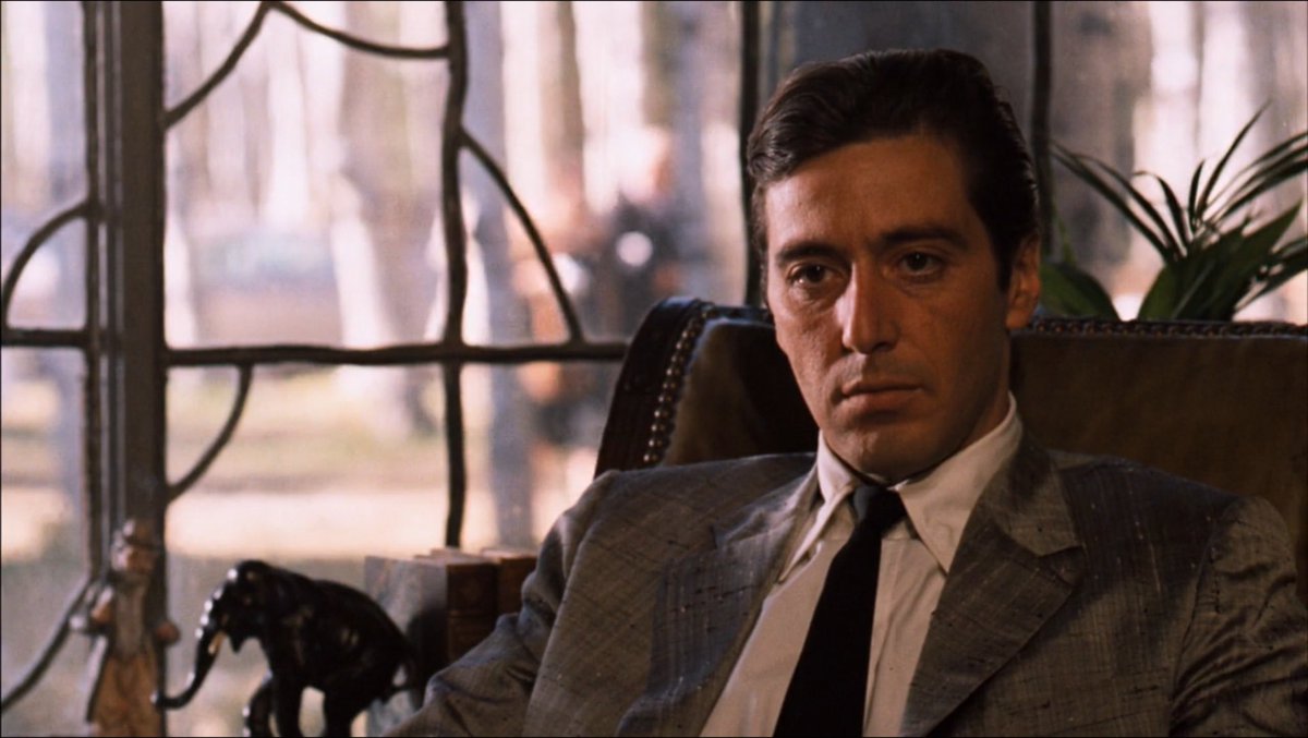 TheCinesthetic's tweet photo. Al Pacino in The Godfather: Part II, 1974. https://t.co/KLYsB0NnRl