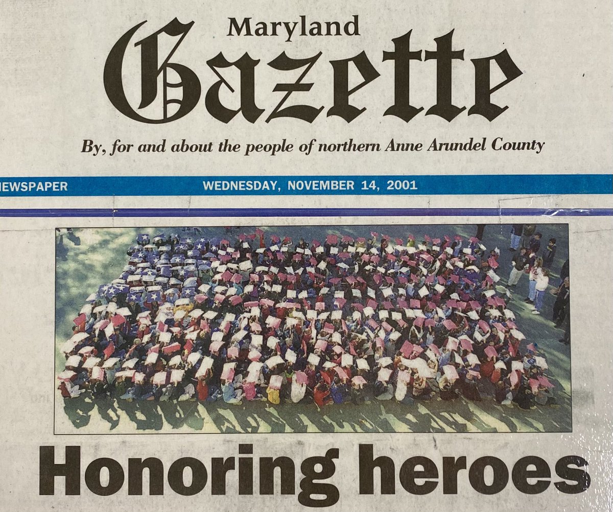 🇺🇸9/11🇺🇸Always in our hearts and never to be forgotten. Glen Burnie Park Elementary School 2021 &amp; 2001.
#Honoring911heroes 
#GBParkAACPS 
#AACPSAwesome 
#AACPSBrightstART
