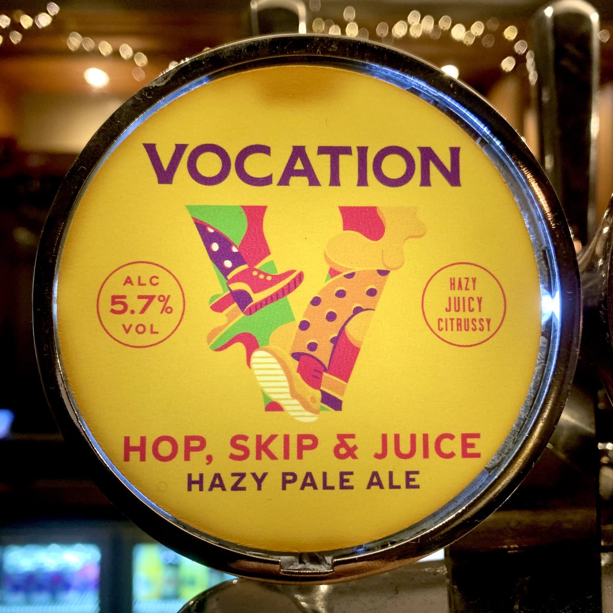 Now pouring: <a href="/vocationbrewery/">Vocation Brewery</a> Hop, Skip &amp; Juice a beautiful hazy pale 🙌🏼