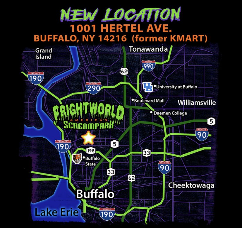FRIGHTWORLD's tweet photo. BUFFALO, #FRIGHTWORLD IS BACK!
We are excited to officially announce we have returned this #Halloween season at an ALL NEW LOCATION! Join us at 1001 Hertel Ave, Buffalo, NY (the former North Buffalo Kmart)
More info: https://t.co/yZgu8yIIqt 🎃 https://t.co/F40CVm3Jqt
