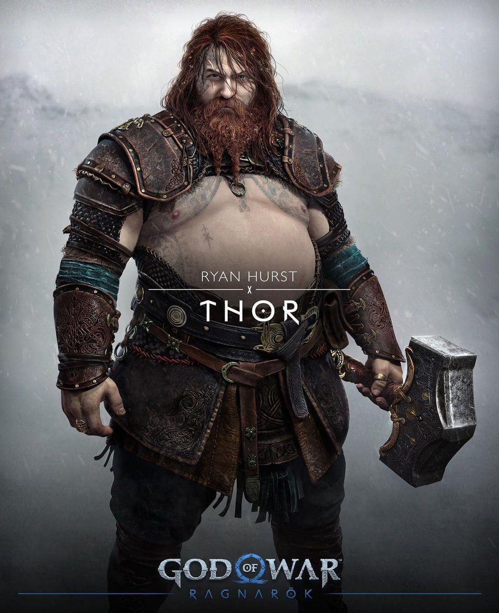 "Thor":
Por su diseño en #GodOfWarRagnarok