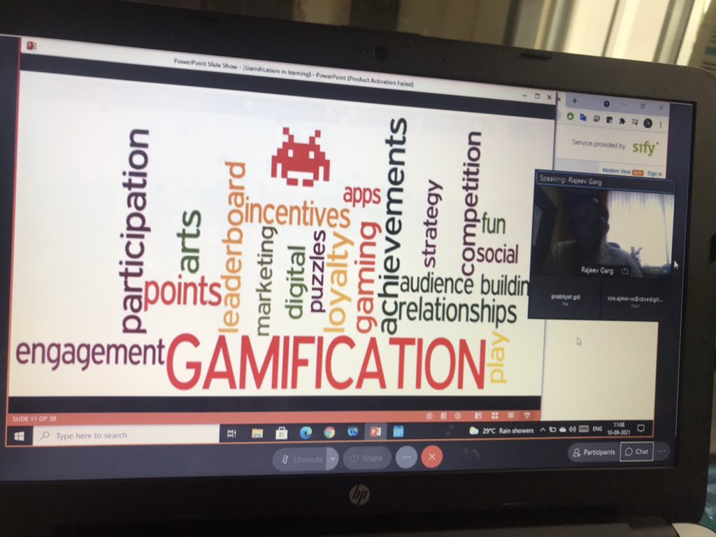 Attended the session‘Gamification in learning’ Mr Rajeev Garg gave very interesting insights on how to engage children by introducing game based activities @cbseindia29 @MicrosoftEDU @STSWSRAJGOMAL