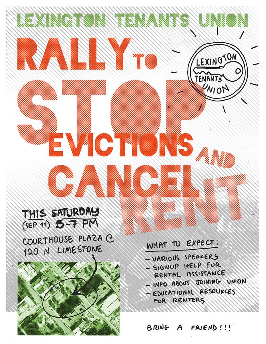 We are excited to announce that <a href="/Booker4KY/">Charles Booker</a> will be joining us at tomorrow's Rally to Stop Evictions and Cancel Rent hosted by <a href="/Lextenantsunion/">Lexington Tenants Union</a>!!! Join us at 5pm at the courthouse square at 120 N Limestone Lexington, KY facebook.com/events/3392497…
