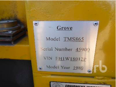 CGExports's tweet image. For Sale:  1980 GROVE TMS865 8x4x4 Hydraulic Truck Crane

Year
1980
Manufacturer
Grove
Model
TMS865

#Trade #Shipping #canadabusiness #exports #imports #cargoshipping #shippingindustry #Economy #logisticssolutions #cranes #heavyequipment