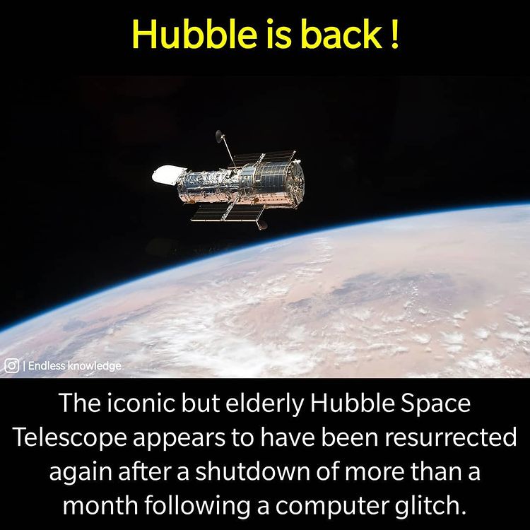 Welcome back Hubble ❤️ Via 📷 Endless_Knowledge #space #hubble #brainsharper