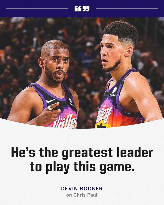 Sportinal1's tweet photo. D Book with the highest compliment for CP3.  
Via 📷 espn
#chrispaul #devinbooker #sportinal https://t.co/XslawZ8Wnj