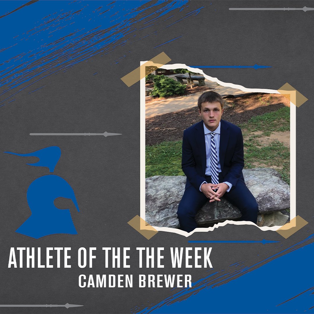 blueridgeschool's tweet photo. The Athlete of the Week is Camden Brewer! Camden put up an impressive 271 yards passing last week, with 3 passing TD's and 1 rushing TD. Chosen athletes display leadership, hard work, and determination, as well as their strong game performance from the previous week #baronstrong https://t.co/ufQyFB3zWL