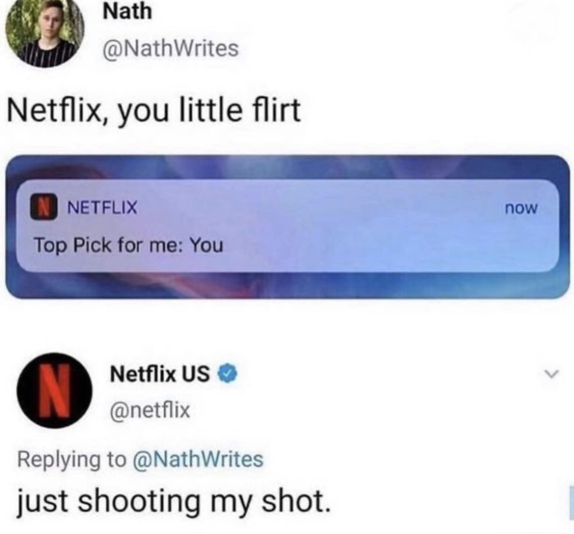 Es2Solutions's tweet image. Never miss an opportunity to engage with your customers whenever you can.  Especially if they took the effort to tag your company!

@Netflix did a great job here!

Contact us to learn how we will engage with your customers:  bit.ly/3yMK34x

#engagementfriday