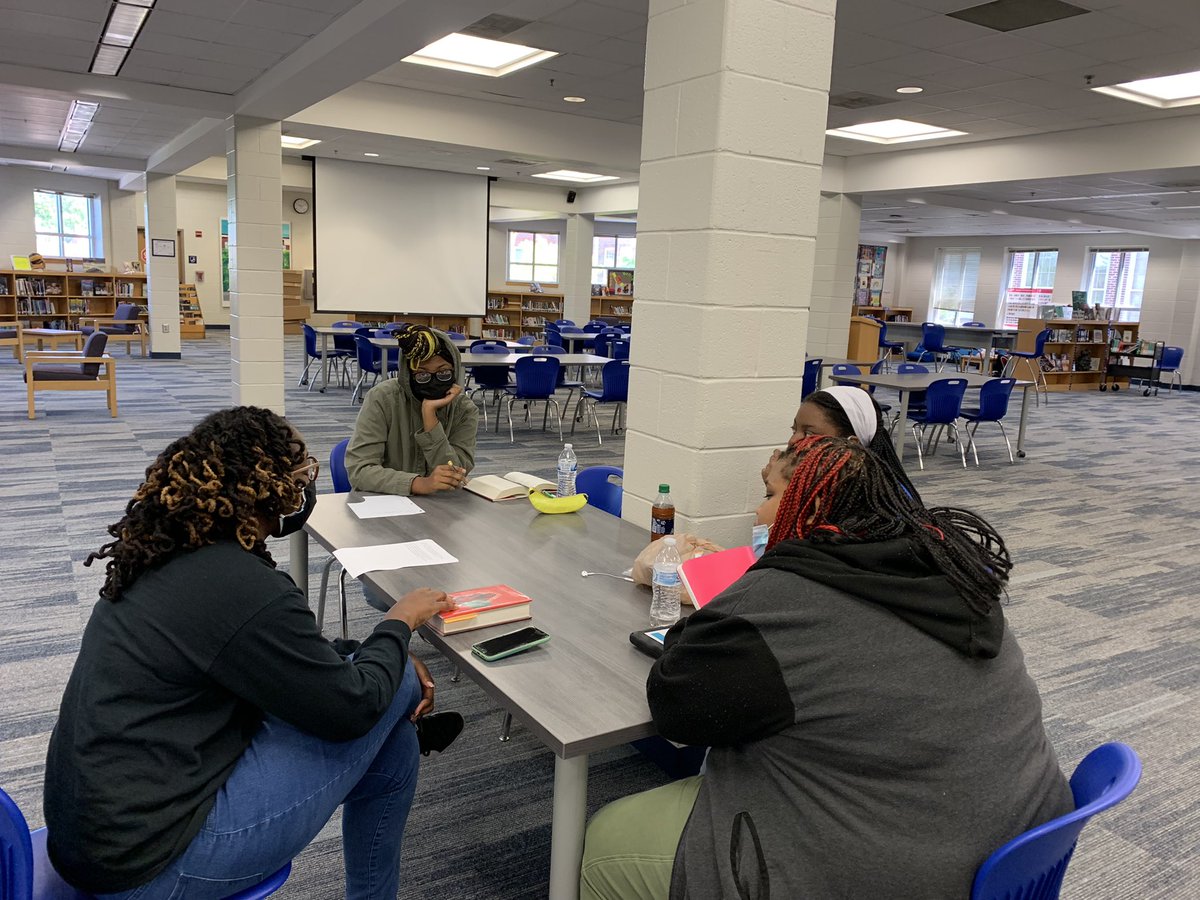 <a href="/MsAfekusClass/">Ms.AfekuTheHistorian</a> is given the floor / mic at our book club’s lunch &amp; learn session, dicussing <a href="/WriteinBK/">Tiffany D. Jackson</a> Monday’s Not Coming ahead of next WED’s author chat get ready Ms Tiffany this group’s dicussion is on 🔥🔥! @APSITPatrice <a href="/JenWinSaunders/">Jen WinS</a> <a href="/bridgetdiva01/">Bridget Leverette</a> @Principal_BTW