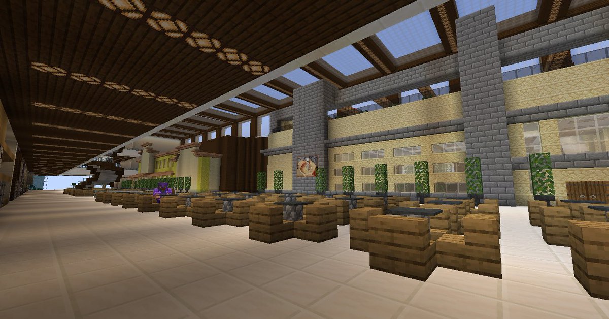 lobby_minecraft's tweet photo. El nuevo lobby mall tiene grandes áreas para compartir, estas son las zonas de comidas #lobbyminecraft #minecraft #minecraftlatam #minecraftlatino https://t.co/LFVnWdTQ72