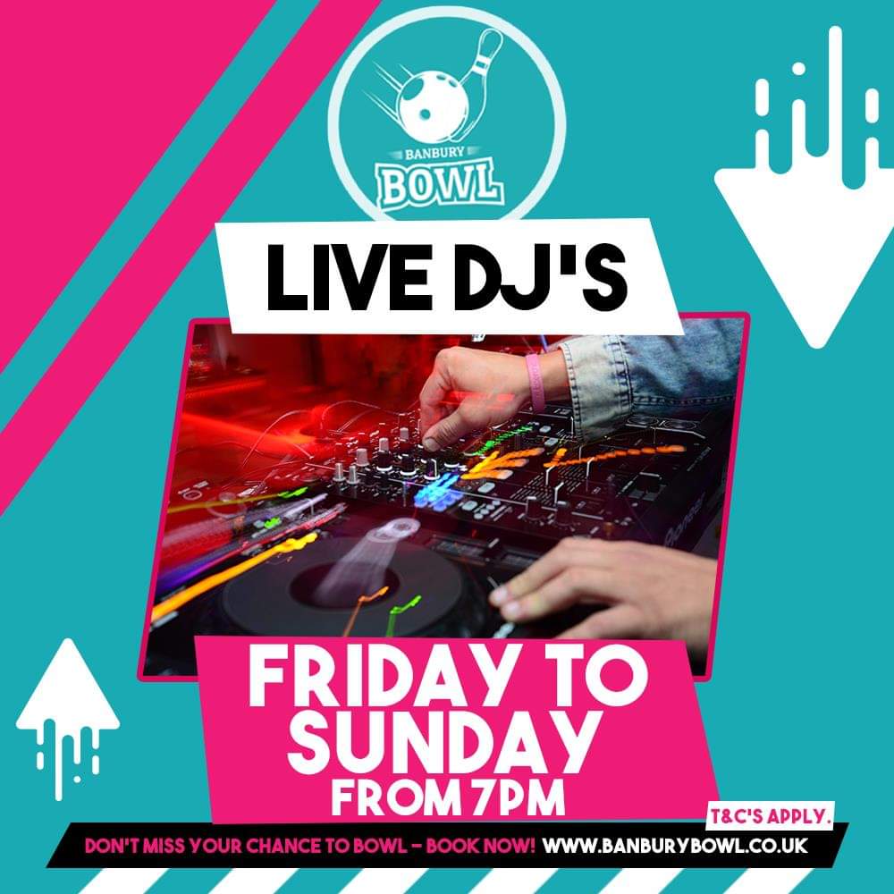 DjMikeFlash's tweet photo. Who's got that Friday feeling?
The weekend starts @BowlBanbury with #DiscoBowl tonight at 7pm.
Make sure you get your lane booked and join us for a party 🥳 https://t.co/z399cC2r0Z