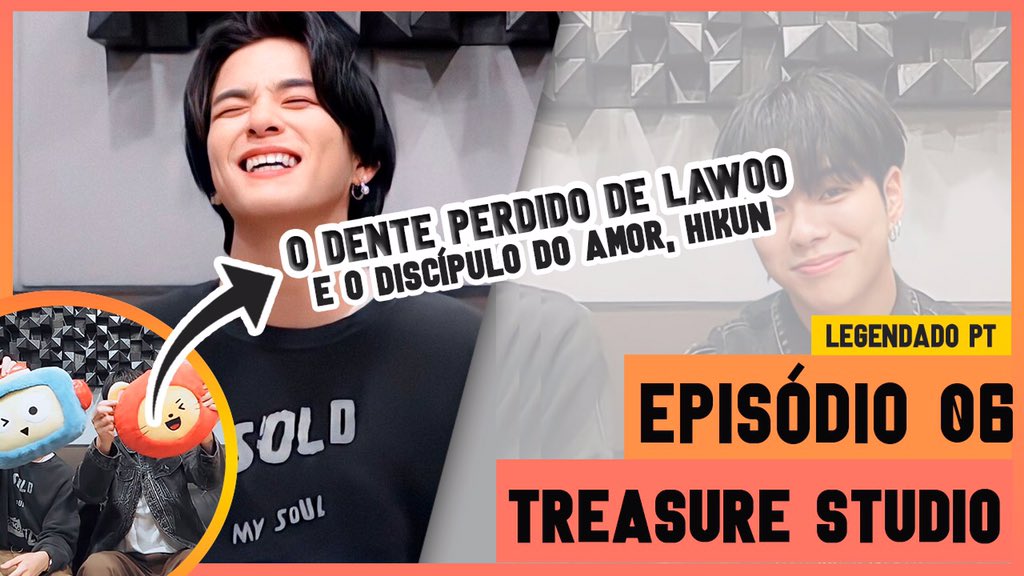 TREASUREBrasil's tweet photo. 🎥 [#FANSUB] - TQTA!

Asahi e Jaehyuk revelam suas semelhanças com Hikun e Lawoo no 6º episódio da 2ª temporada do TREASURE STUDIO, já legendado em nosso canal! 

🔗: https://t.co/NPknuW9oXf

#TREASURE #TREASURESTUDIO @treasuremembers https://t.co/P2dltMgTXL