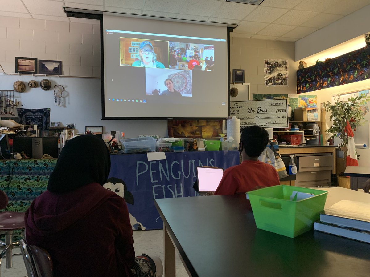 ortotter's tweet photo. #hhsSTEM #localtoglobal ⁦@MorphoInstitute⁩ ⁦@HooverSchools⁩ ⁦@HooverHighBucs⁩ STEM a freshmen, and Sr BioBucs/ Research students conferring with Morpho Institute ED about longitudinal research projects in AL and Peruvian Amazon. ⁦@Jennifer_Hogan⁩ https://t.co/M7RI2Andnk