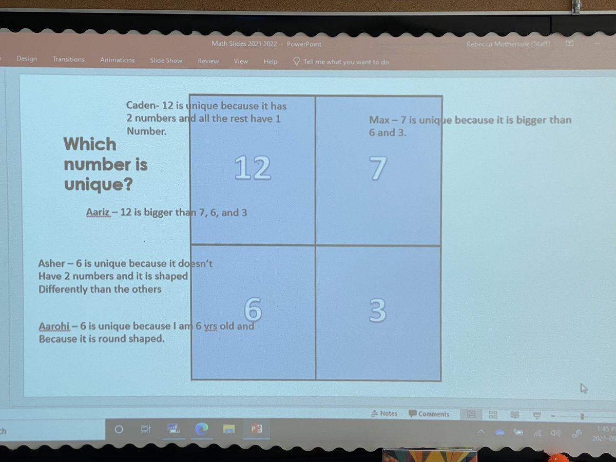 MrsRMothersole's tweet image. Our first number talk in Grade 1 @shannen_hwdsb  Some really great discussion around what the word unique means and some even better student thinking shared. Looking forward to more @HWDSBLearning #learningmathtogether