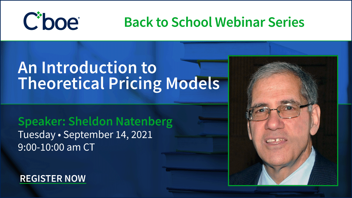 Cboe's tweet photo. Join Cboe Options Institute and options expert Sheldon Natenberg for a webinar about the logic behind theoretical pricing models and how to use them more effectively while avoiding potential errors. Register now at https://t.co/vGz8QY2plr. https://t.co/9ak24YOlR3