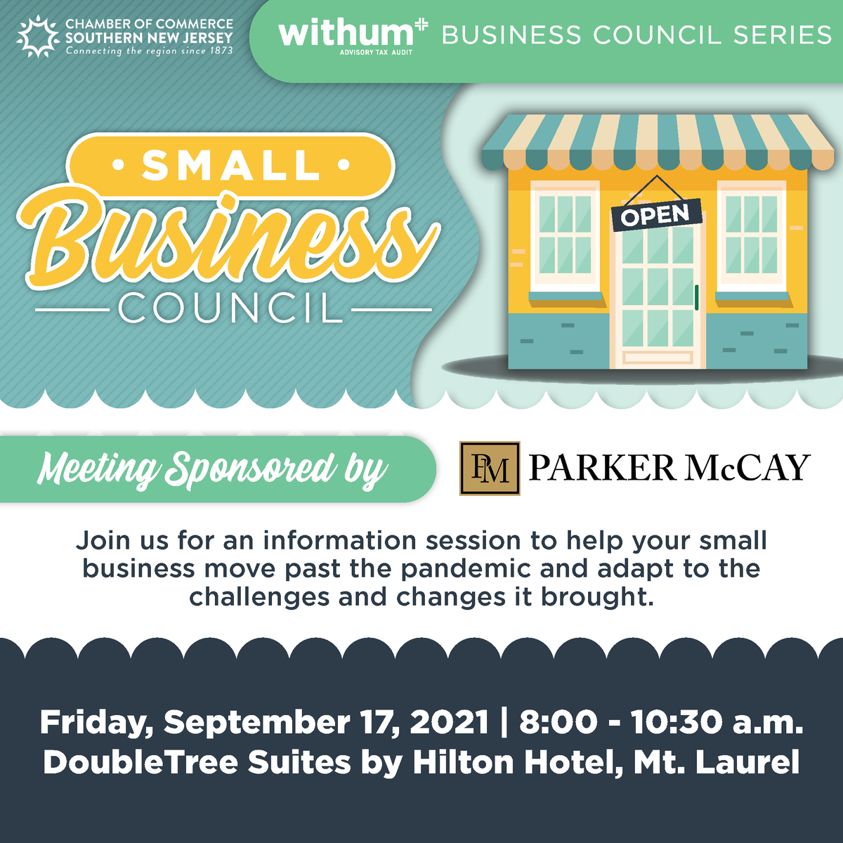 CCSNJ's tweet photo. Did you know that next week is National Small Business Week? 

Legal experts from  @ParkerMcCay &amp; the State Director of @ASBDC will be ready to help grow &amp; support your business! 

You won’t want to miss out on this educational discussion! 

Register here: https://t.co/dPBJns6SX5 https://t.co/RfWsqIFP3v
