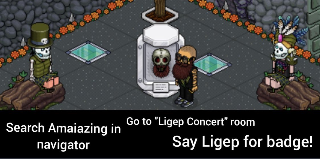 💀Ligep Badge 150c GIVEAWAY💀
💀THREE 50c WINNERS
💀RT AND FOLLOW
💀Must show that you have badge!
💀.com Only!
💀Till monday! 
Instructions to get the badge are on the picture below! Support giveaway for my bestie 👯‍♀️💀❤ <a href="/LigepH/">Ligep | SkullGod | Habbo</a> #habbo