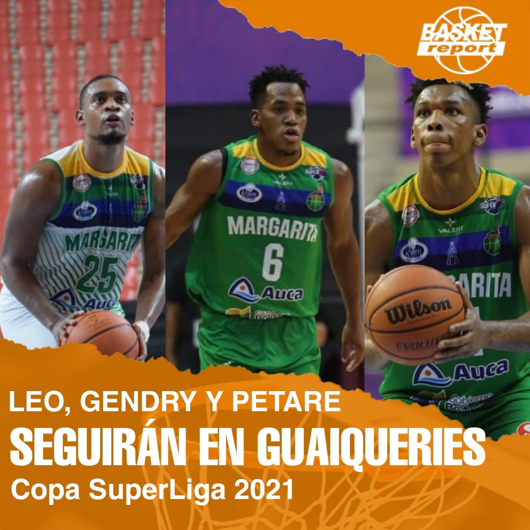 BASKETREPORT's tweet photo. Leonardo Palacios, Gendry Correa y Edgar "Petare" Martínez, continuarán defendiendo los colores de la tribu Guaiquerí en la Copa Super LIGA 2021 desde el 1 de Octubre. 🏀

#guaiqueries #superligaven #venezuela #pastvdeportes #basketreport RT https://t.co/iTjk0KCQAb