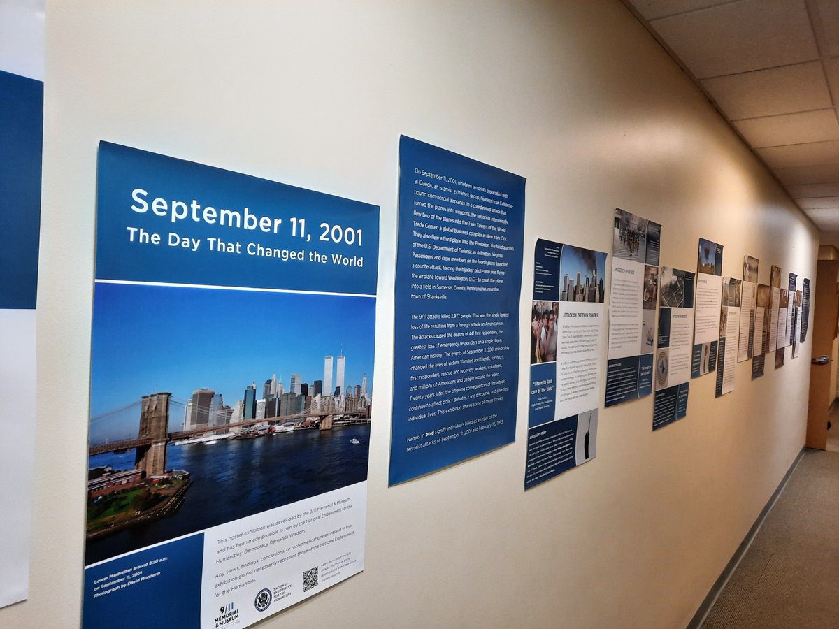 Rodman Library (@rodmanlibrary) on Twitter photo <a href="/rodmanlibrary/">Rodman Library</a> is reflecting on the tragic events of Sept. 11, 2001 with a poster exhibit curated by the 9/11 Memorial and Museum and provided by The Regula Center <a href="/mountunion/">Univ. of Mount Union</a>. The exhibit will be available for viewing throughout the month.
#rodmanlibrary #NeverForget <a href="/rodmanlibrary/">Rodman Library</a> is reflecting on the tragic events of Sept. 11, 2001 with a poster exhibit curated by the 9/11 Memorial and Museum and provided by The Regula Center <a href="/mountunion/">Univ. of Mount Union</a>. The exhibit will be available for viewing throughout the month.
#rodmanlibrary #NeverForget