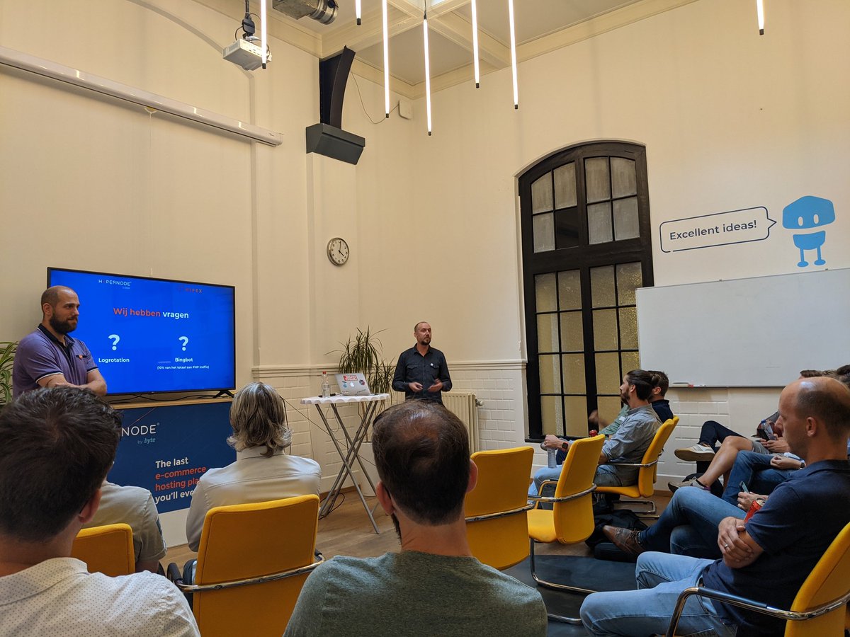 Fantastic partner event at <a href="/Hypernode_com/">Hypernode</a> and <a href="/HipexHosting/">Hipex</a>.
Amazing to see the what happens when two smart teams collaborate, everyone wins. #ecommerce #hosting