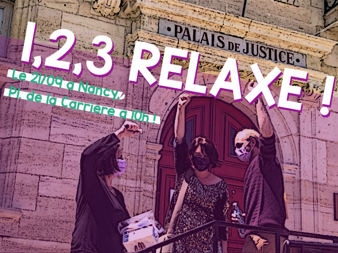 BUREaCuire's tweet photo. Après le #123proces , #123relaxe pour les "Malfaiteurs de #Bure " : le 21/09 la #justice délibèrera seule à #Bar-le-Duc , rdv devant la Cour d'Appel de #Nancy à 10h pour un brunch & appel à des actions de soutien partout ailleurs !
https://t.co/nyQRIAX0Ny https://t.co/rDYNuoEBmu