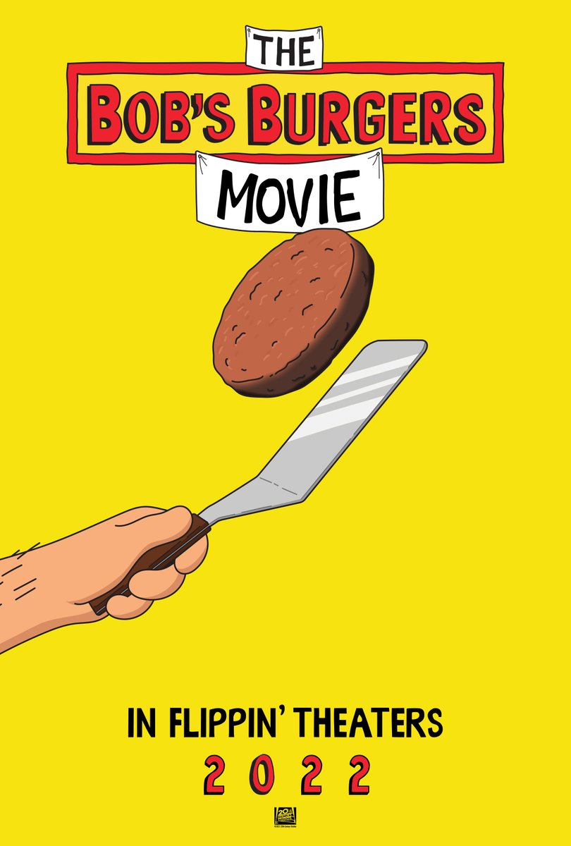 20thcentury's tweet photo. Let’s get this PATTY started!🍔🎬 The #BobsBurgers Movie, coming to theaters Memorial Day Weekend 2022! https://t.co/BwTnemHHPq