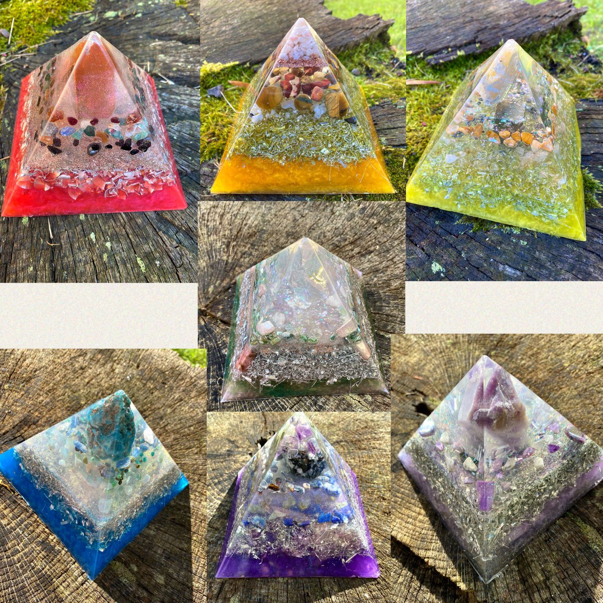 _MoniqueGisele_'s tweet photo. Made an Orgone pyramid to represent each chakra! ๐
#OrgonitePyramids #7Chakras https://t.co/HLrbvVW4h0