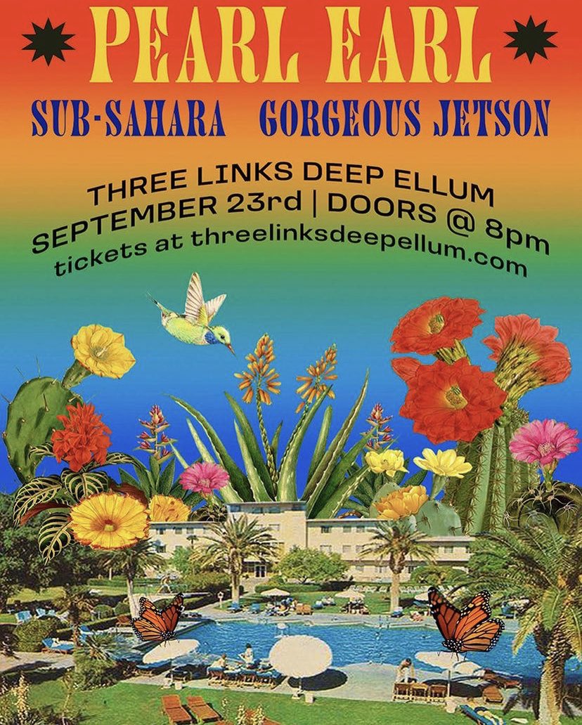 💐 OUR NEXT SHOW IS IN LESS THAN TWO WEEKS 💐 come see us return to our favorite venue Three Links w/ <a href="/PearlEarlMusic/">Pearl Earl</a> &amp; Gorgeous Jetson 🤯 we promise you'll have a great time 💗 WE CAN'T WAIT TO SEE Y'ALL 💗

Art by: @ pyritegirl

Thursday Sep. 23rd
Doors @ 8:00 p.m.
$15