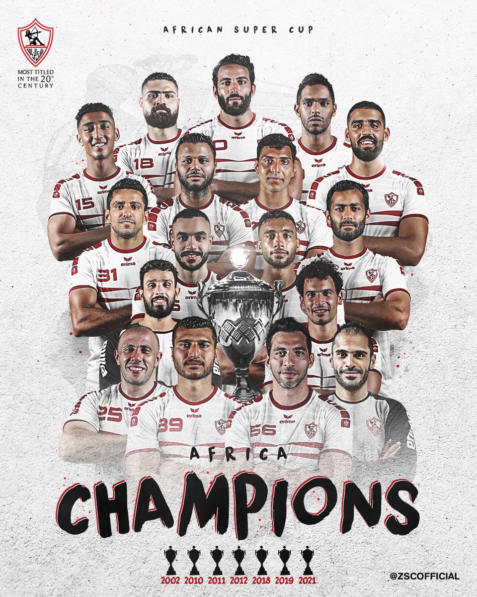 zamalekhalls's tweet image. 🌟 نحـــــنُ أبطــــــال أفريقيــــــا 🌟

بكل جدارة واستحقاق .. الزمالك يُتوَّج بطلًا للسوبر الأفريقي في كرة اليد للمرة السابعة 🏆🌍🤾🏻‍♂️🏹 .. على حساب الأهلي ٢٨-٢٧ 
ويتأهل إلى بطولة كأس العالم للأندية في كرة اليد &quot;السوبر جلوب&quot; للمرة الخامسة 🔜
#Zamalek  #MostTitledIn20C | #الزمالك