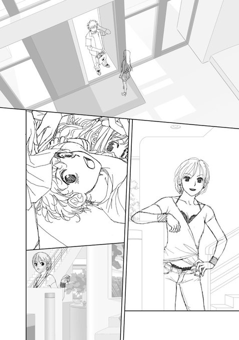 「My doll house」の下描き
台詞フキダシ擬音無し絵その、56

この家の人達はどーも露出が多くてイカンですなぁ😤 