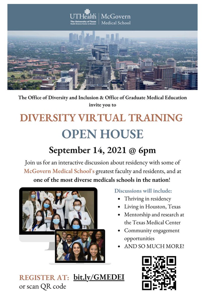 Nikola Dragojlovic, DO (@drnikodragodo) on Twitter photo Hi #Physiatry #Match2022 applicants! 👋
<a href="/McGovernMed/">McGovern Med School</a> <a href="/UTHealthHouston/">UTHealth Houston</a> is hosting a GME virtual open house 9/14/21 6PM CST. Happy to represent <a href="/UTHPMR/">UTHealth Houston PM&R</a> & our commitment to #DEI
#PhysiatryGME <a href="/Inside_TheMatch/">Inside The Match</a> <a href="/AAPhysiatry_MSC/">AAP Medical Student Council PM&R</a> <a href="/AAPMR/">AAPM&R News</a> Hi #Physiatry #Match2022 applicants! 👋
<a href="/McGovernMed/">McGovern Med School</a> <a href="/UTHealthHouston/">UTHealth Houston</a> is hosting a GME virtual open house 9/14/21 6PM CST. Happy to represent <a href="/UTHPMR/">UTHealth Houston PM&R</a> & our commitment to #DEI
#PhysiatryGME <a href="/Inside_TheMatch/">Inside The Match</a> <a href="/AAPhysiatry_MSC/">AAP Medical Student Council PM&R</a> <a href="/AAPMR/">AAPM&R News</a>