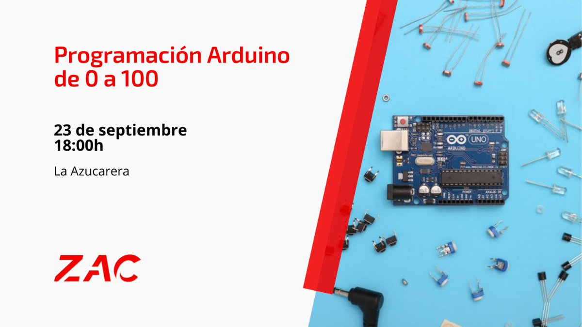 Zaragoza Activa (@zgzactiva) on Twitter photo ¿𝐐𝐮𝐞́ 𝐞𝐬 𝐀𝐫𝐝𝐮𝐢𝐧𝐨?, ¿𝐐𝐮𝐞́ 𝐩𝐨𝐝𝐞𝐦𝐨𝐬 𝐡𝐚𝐜𝐞𝐫 𝐜𝐨𝐧 𝐀𝐫𝐝𝐮𝐢𝐧𝐨?
👉 La Azucarera
23 de septiembre a 18:00h
con <a href="/InarTecnologias/">Inar Tecnologías</a>
⚠ 𝙋𝙧𝙤𝙜𝙧𝙖𝙢𝙖𝙘𝙞𝙤́𝙣 𝘼𝙧𝙙𝙪𝙞𝙣𝙤 𝙙𝙚 0 𝙖 100
A͟p͟ú͟n͟t͟a͟t͟e͟ ✅ bit.ly/23SEPArduino ¿𝐐𝐮𝐞́ 𝐞𝐬 𝐀𝐫𝐝𝐮𝐢𝐧𝐨?, ¿𝐐𝐮𝐞́ 𝐩𝐨𝐝𝐞𝐦𝐨𝐬 𝐡𝐚𝐜𝐞𝐫 𝐜𝐨𝐧 𝐀𝐫𝐝𝐮𝐢𝐧𝐨?
👉 La Azucarera
23 de septiembre a 18:00h
con <a href="/InarTecnologias/">Inar Tecnologías</a>
⚠ 𝙋𝙧𝙤𝙜𝙧𝙖𝙢𝙖𝙘𝙞𝙤́𝙣 𝘼𝙧𝙙𝙪𝙞𝙣𝙤 𝙙𝙚 0 𝙖 100
A͟p͟ú͟n͟t͟a͟t͟e͟ ✅ bit.ly/23SEPArduino