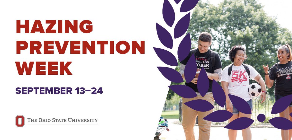 Upcoming events for Hazing Prevention Week Sept 13-24!!