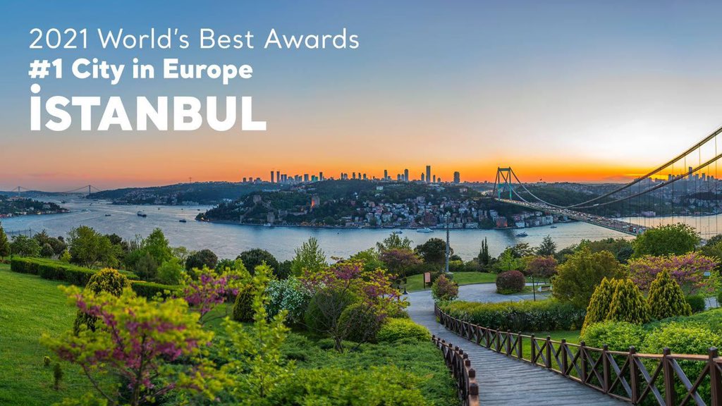 @TCKulturTurizm: #İstanbul Avrupa'nın 1 numaralı şehri seçildi! 🥇

@TravelLeisure'ın bu yılki 'Dünyanın En İyileri Ödülleri'nde binlerce kişi İstanbul'u favori şehir olarak seçti. #TLWorldsBest