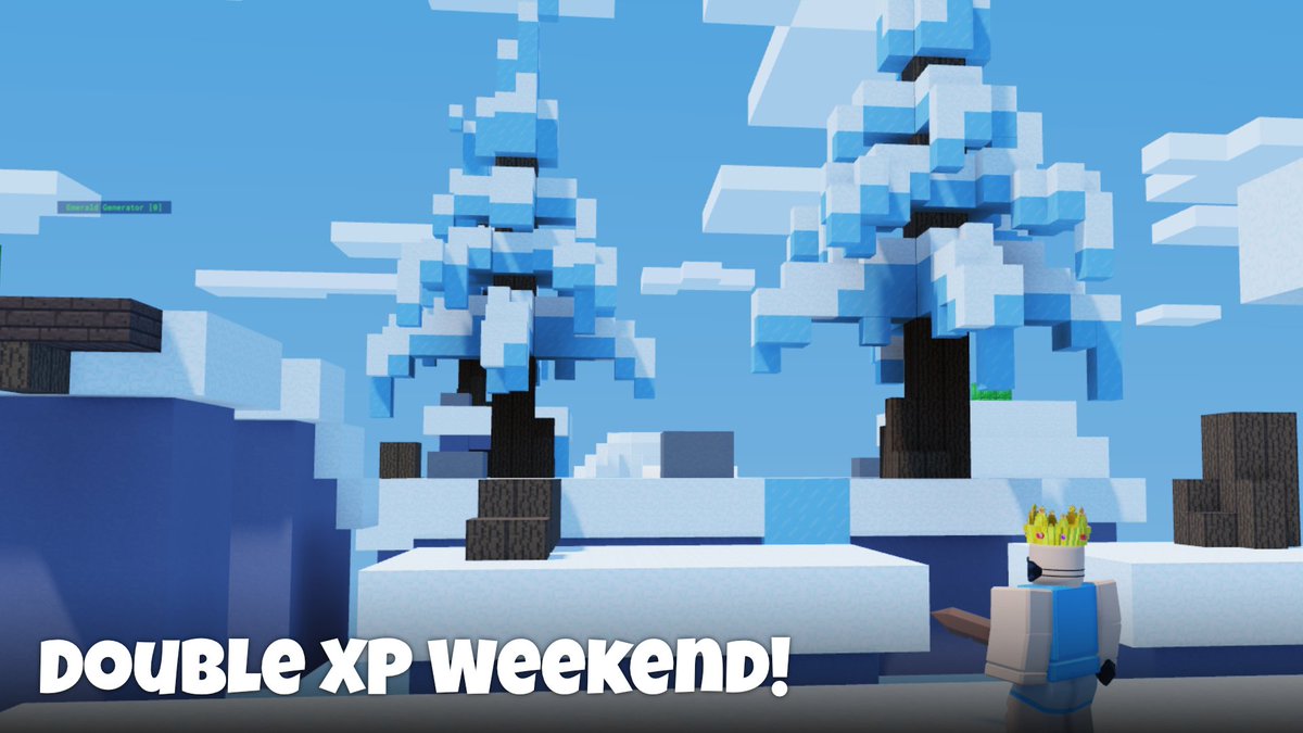 Roblox BedWars on X: Update is live! 🥳 DOUBLE XP WEEKEND!! 🗺 5