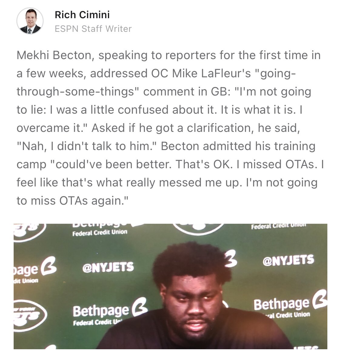 Rich Cimini tweet media