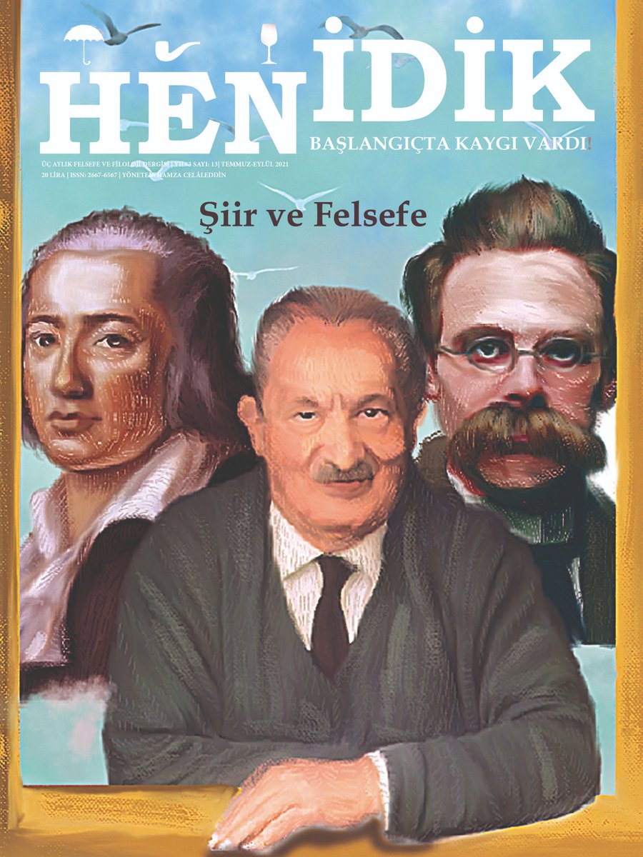 Meyve kördür; ağaçtır gören. — René Char
Anlayan zaten duyabilendir. — Martin Heidegger

Son sayımızı ve diğer sayılarımızı incelemek ve edinmek için: shopier.com/henidik