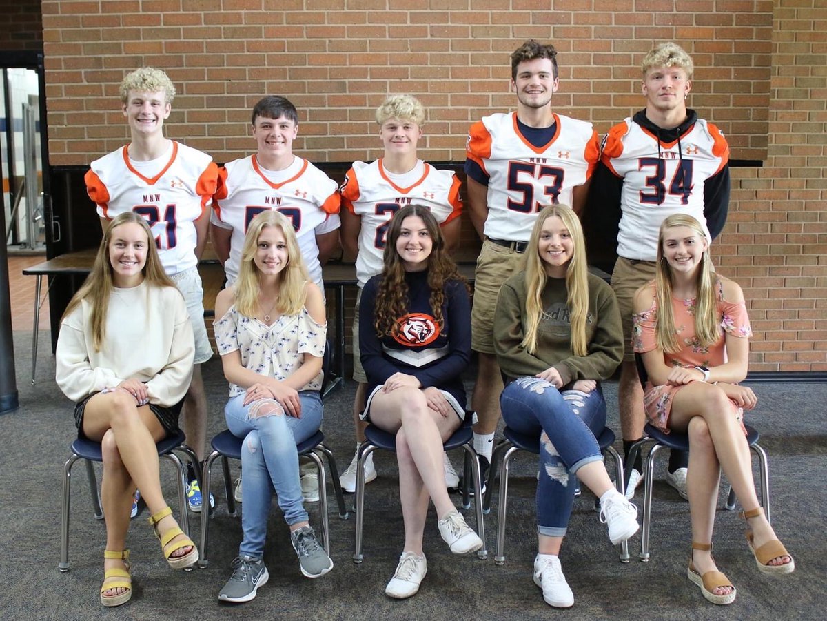 Congratulations to the 2021 Homecoming Court! 😁

Front Row: Aleksandria Aljets, Aubrey Jorgensen, Jaedin Roest, Kaitlyn Youngdale, and Paige Condon. Back Row: Cael Collins, Trevor Condon, Tate Bianchi, Sean Peters, and Brodie Anderson.