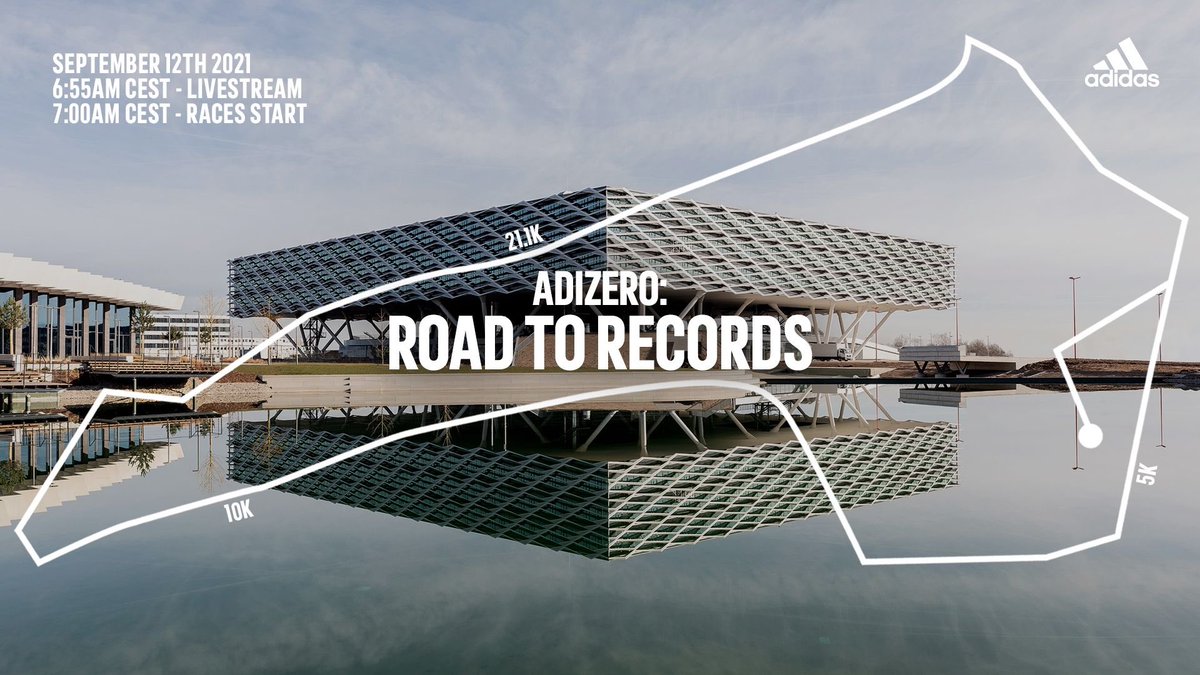 Road To Records will be happening at the adidas HQ! 🏁: adidas Road To Records 🕚: Sep.12th, 7am CET 🎥: Livestream on @adidasrunning YouTube & Twitter! #createdwithadidas 🚀