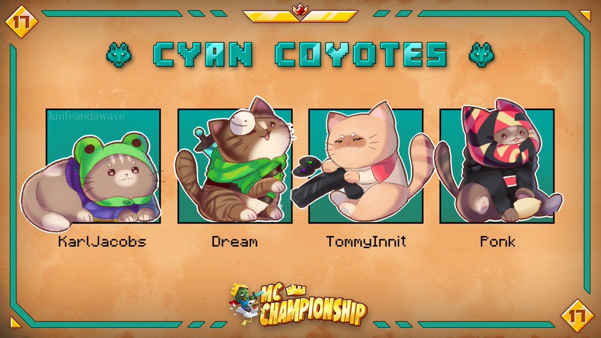 your favorite cyan meow meows @ponk @honkkarl @tommyaltinnit @Dream__Fanart #dreamfanart #tommyinnitfanart #karljacobsfanart #ponkfanarr
#minecraftchampionship #MCChampionship #mccfanart #cyancoyotes #mcc17