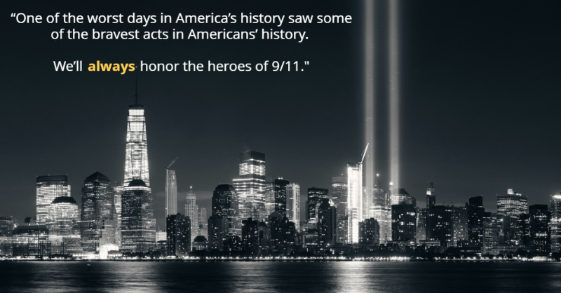 Table_Tweets's tweet image. It's hard to believe that it's been 20 years. 

We remember the attack, and we remember the chaos that followed -- but we especially remember how the entire country came together as one in the aftermath.

On each and every #September11, we #remember. We will #NEVERFORGET.