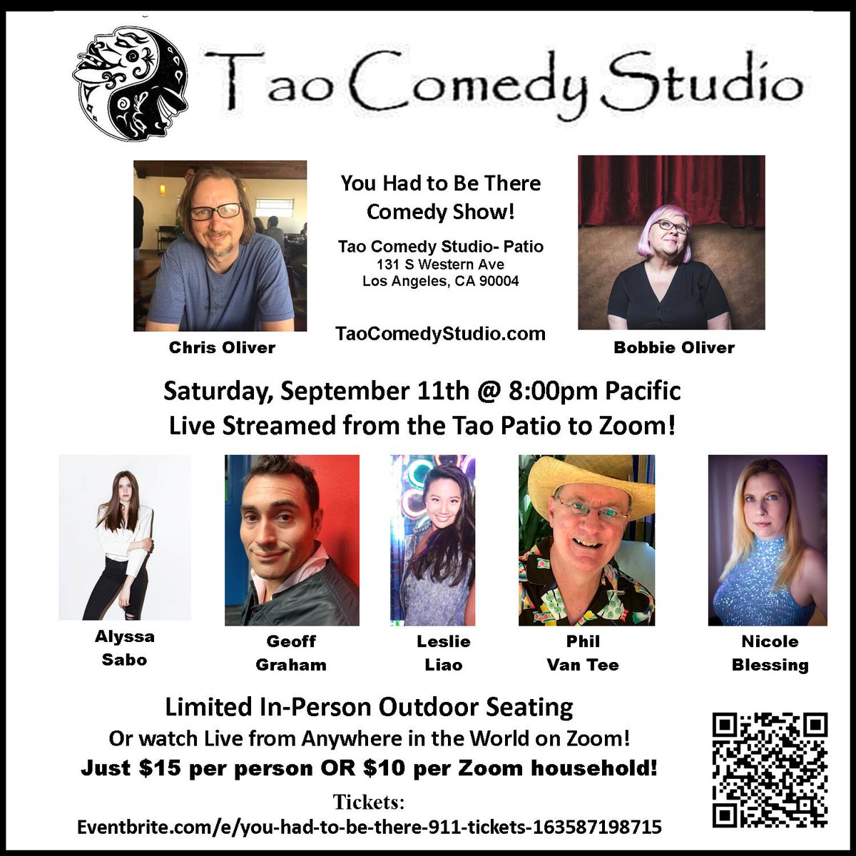 SATURDAY! <a href="/thebobbieoliver/">🪷Bobbie Oliver AmazonPrimeGreatestHits</a> <a href="/nicoleblessing/">Nicole Blessing</a> <a href="/ResrieRiao/">uncle leslie</a> <a href="/alyssa_sabo/">Alyssa Sabo</a> Geoff Graham and Phil Van Tee! Hosted by <a href="/ChrisWoodOliver/">Chris Oliver</a>!!!

Limited in-person tickets, or watch LIVE from anywhere!
$15/person or $10/Zoom household.
eventbrite.com/e/you-had-to-b…