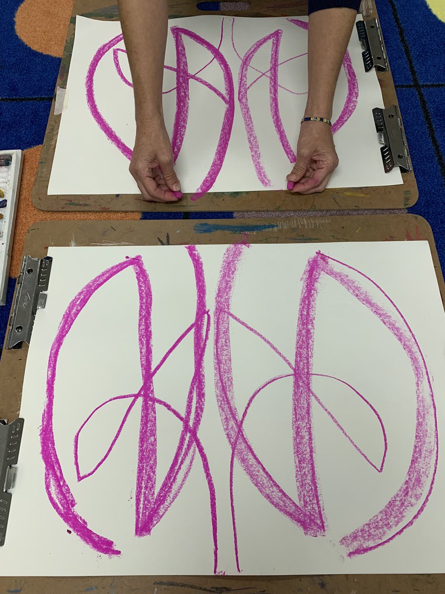 Teamwork &amp; focus helped to make this art fabulous as artists mirror each other’s marks <a href="/GlenLake270/">GlenLakeElementary</a>! These 5/6 artists CHOSE the new Drawing Elective class &amp; are ready to take risks! Inspired by kinetic artist Heather Hansen. #hopkins270 #elementaryarteducation #drawingpractice