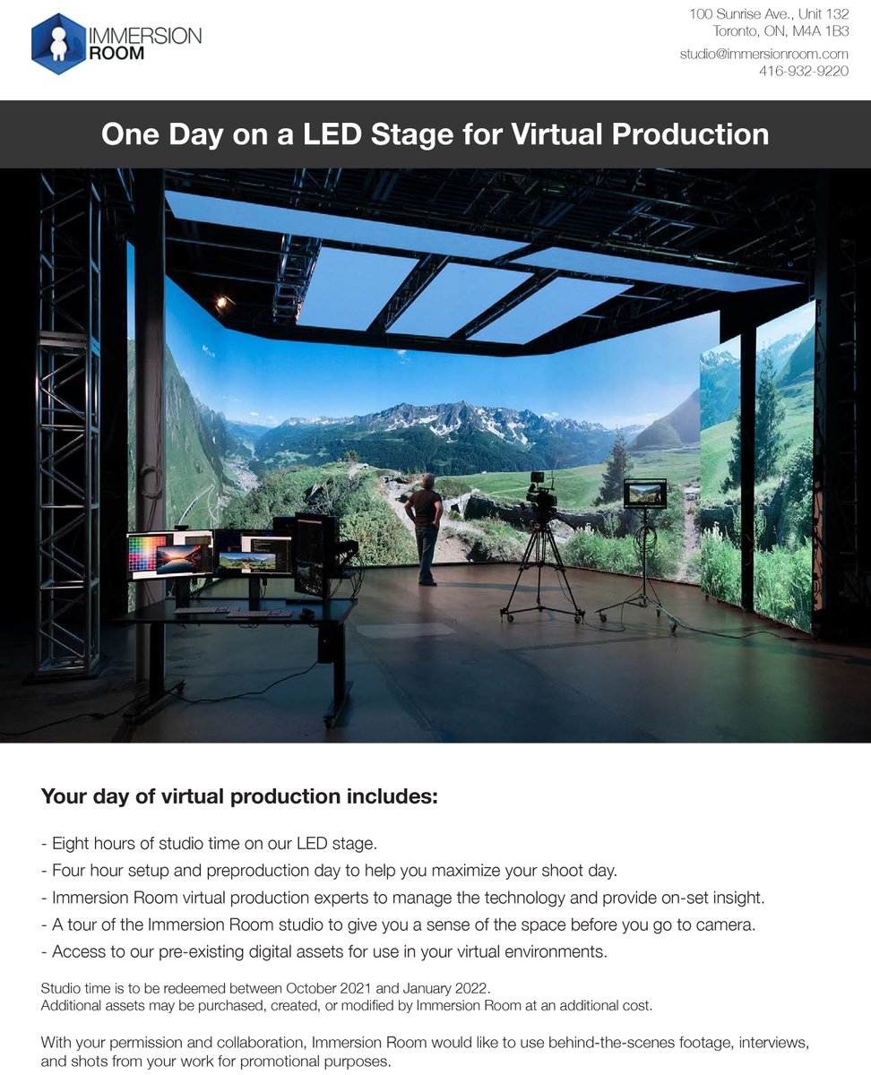 Ever wanted to try #VirtualProduction in an LED volume? Bid on this <a href="/WIFT/">WIFT+ Toronto</a> Silent Auction item! biddingowl.com/Auction/item-d…