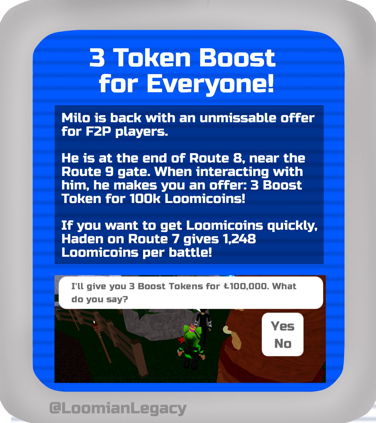 All NEW Loomian Legacy CODES! *Free Boost Tokens, Reskins + More!* 