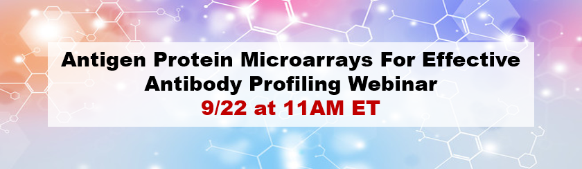 GeneCopoeia's tweet photo. Reserve your virtual seat today for our compelling webinar on Antigen Protein Microarrays For Effective Antibody Profiling hosted by Ed Davis, Ph.D. Registration closes soon! For all the details, visit here: https://t.co/kVh3v0kyEv https://t.co/oLi9nWguw3