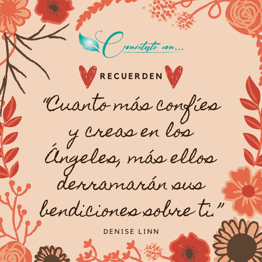 conectate_con's tweet image. Recuerden😇👇🏻
“Cuanto más confíes y creas en los #angeles más ellos derramarán sus bendiciones sobre ti” Denise Linn
---
#conectate_con #angeles #tarot #oraculos #arcangeles #motivacional #reiki #namaste #leydeatraccion #mensajepositivo #mensajedelosangeles #crecimientopersonal