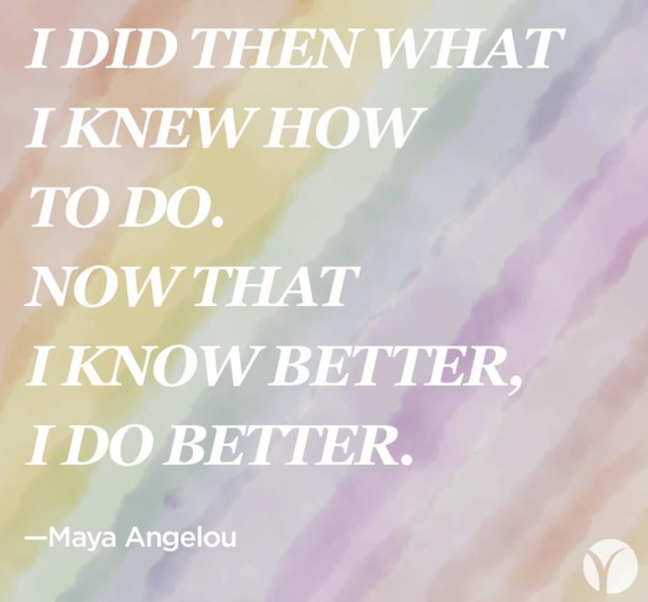 Ever go back and look at some of your old work and cringe? I'm willing to bet that we all do. That's something to celebrate because it means we are better and clearer now. It means that growth happened. It means you are on the right path. #yoga #Growth