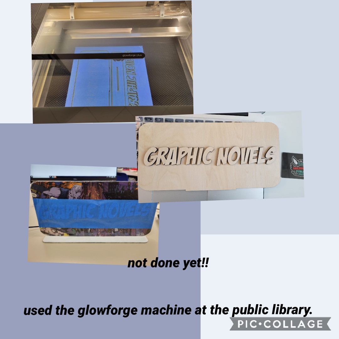 Working on some signage. Waiting for my glue to arrive to finish the sign.