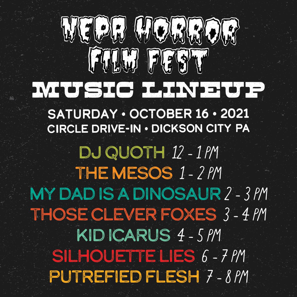 scrantonpunkco's tweet image. We're so excited about this lineup for the @SpookyScranton NEPA Horror Film Fest and Scranton Punk Rock Flea &amp;amp; Zinefest. #scranton #music